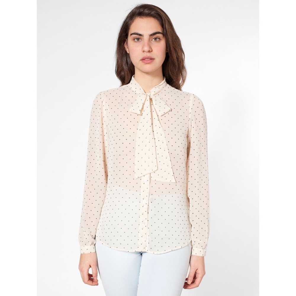 American Apparel Polka Dot Blouse